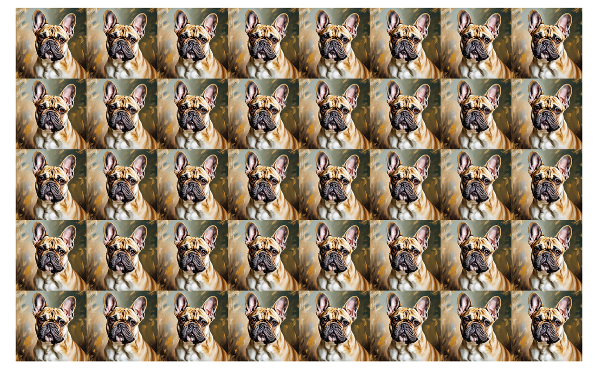 DecoCraft - Scenic Tiles Series - Oil Painting Pets - French Bulldog