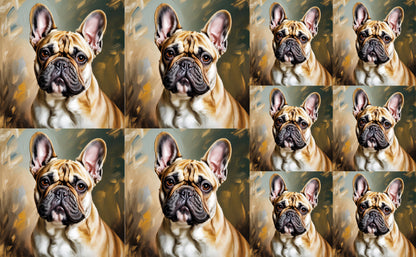 DecoCraft - Scenic Tiles Series - Oil Painting Pets - French Bulldog