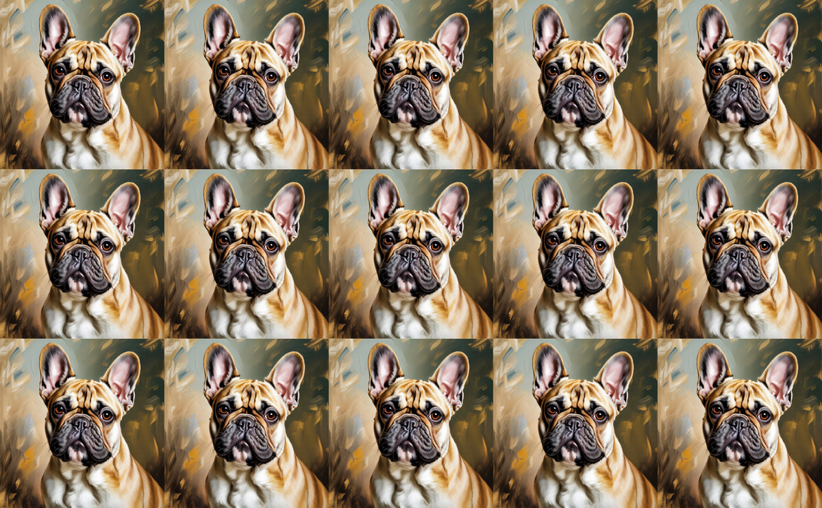 DecoCraft - Scenic Tiles Series - Oil Painting Pets - French Bulldog