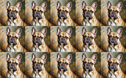 DecoCraft - Scenic Tiles Series - Oil Painting Pets - French Bulldog