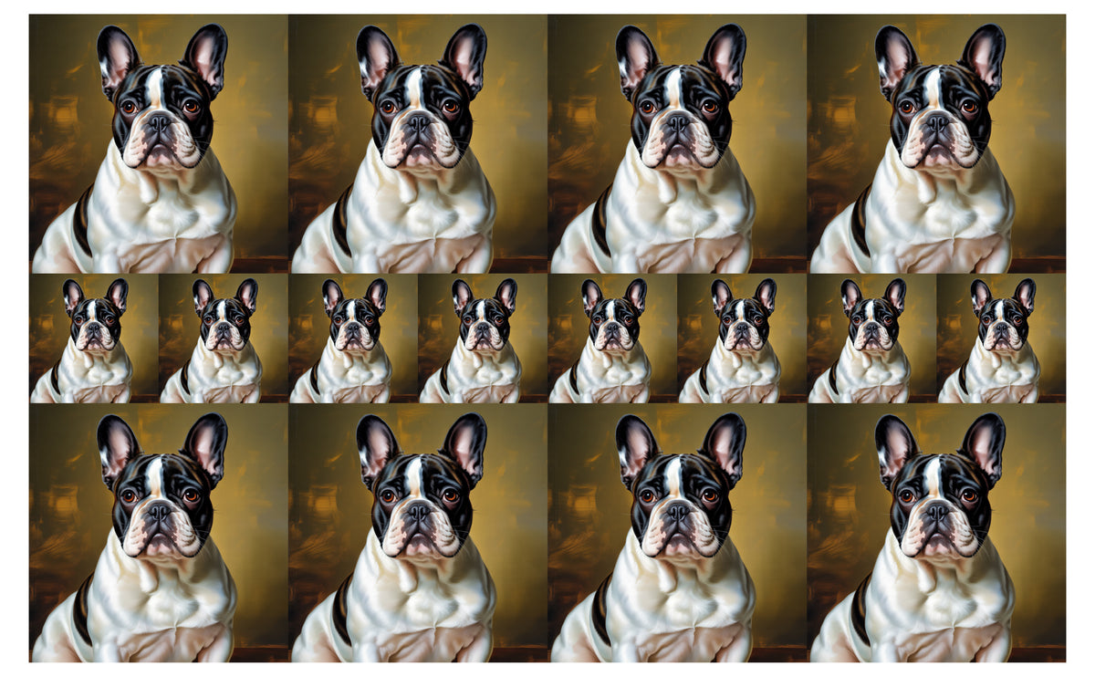 DecoCraft - Scenic Tiles Series - Oil Painting Pets - French Bulldog II