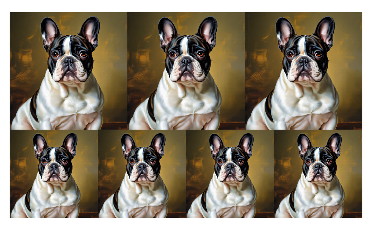 DecoCraft - Scenic Tiles Series - Oil Painting Pets - French Bulldog II