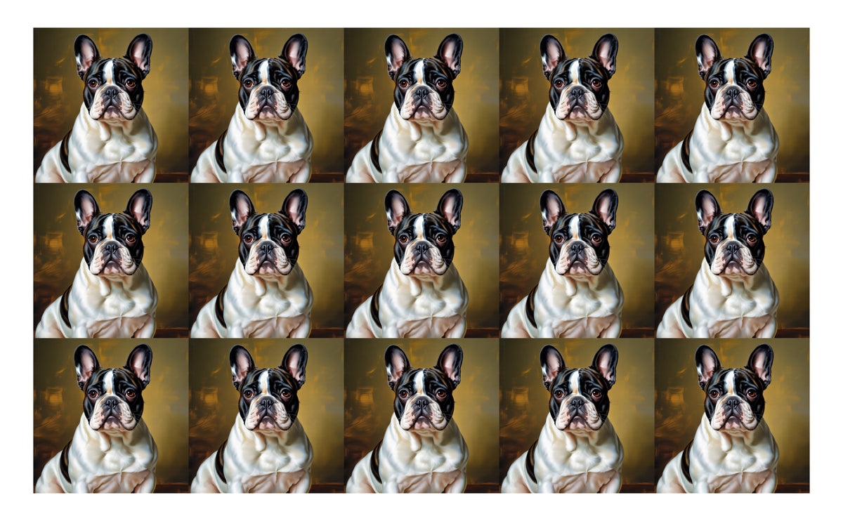 DecoCraft - Scenic Tiles Series - Oil Painting Pets - French Bulldog II