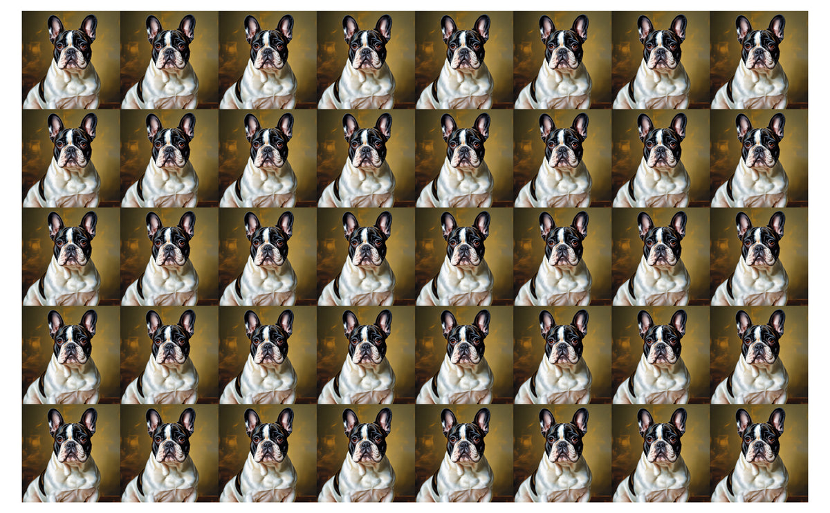 DecoCraft - Scenic Tiles Series - Oil Painting Pets - French Bulldog II