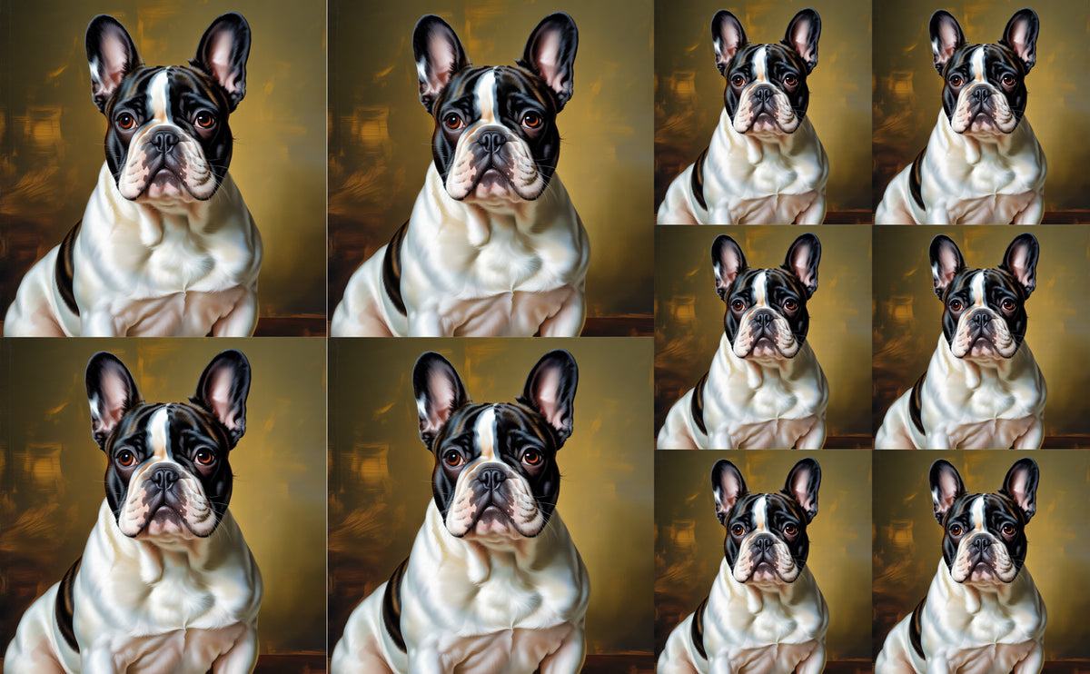 DecoCraft - Scenic Tiles Series - Oil Painting Pets - French Bulldog II
