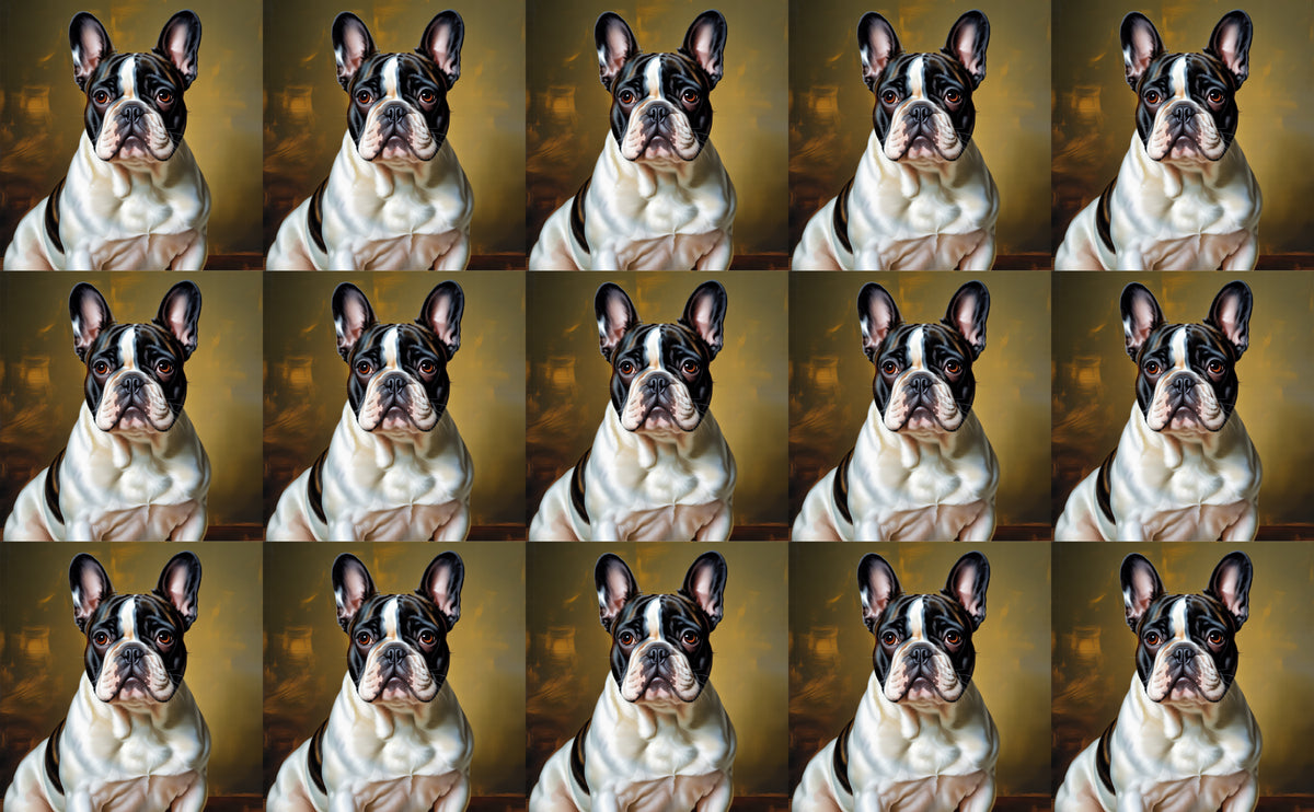 DecoCraft - Scenic Tiles Series - Oil Painting Pets - French Bulldog II