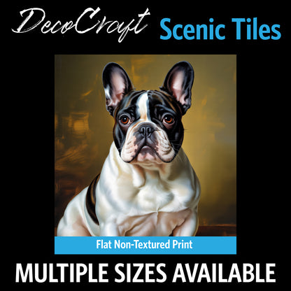 DecoCraft - Scenic Tiles Series - Oil Painting Pets - French Bulldog II