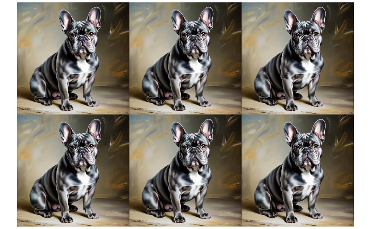 DecoCraft - Scenic Tiles Series - Oil Painting Pets - French Bulldog III