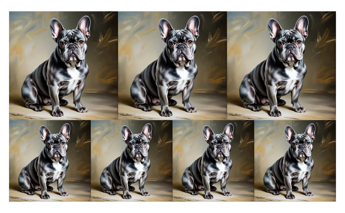 DecoCraft - Scenic Tiles Series - Oil Painting Pets - French Bulldog III