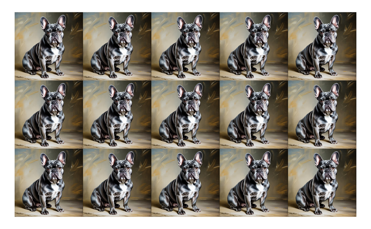 DecoCraft - Scenic Tiles Series - Oil Painting Pets - French Bulldog III