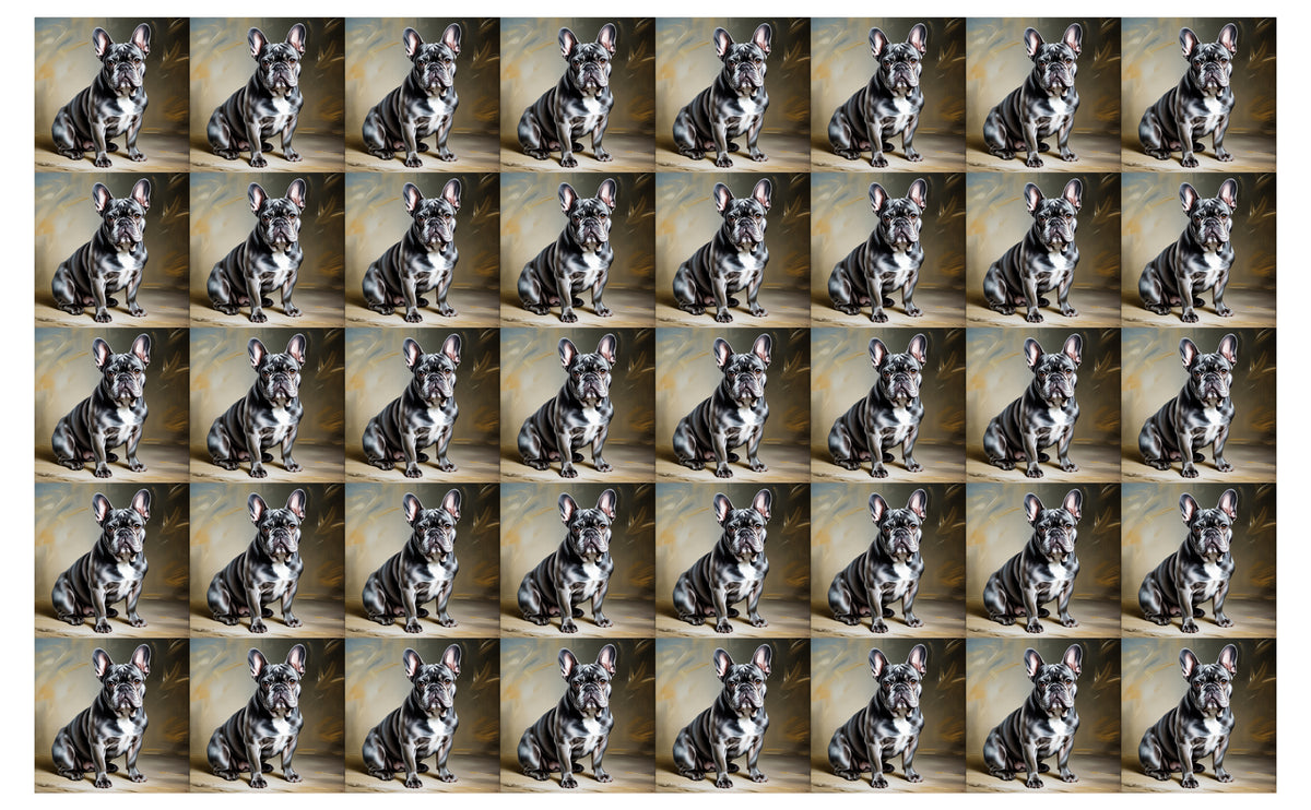 DecoCraft - Scenic Tiles Series - Oil Painting Pets - French Bulldog III