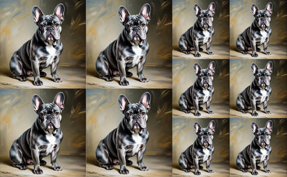 DecoCraft - Scenic Tiles Series - Oil Painting Pets - French Bulldog III