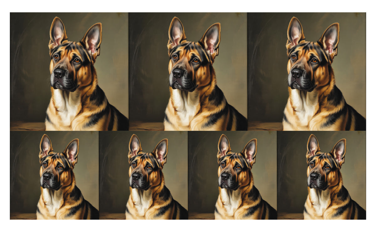 DecoCraft - Scenic Tiles Series - Oil Painting Pets - German Shepherd