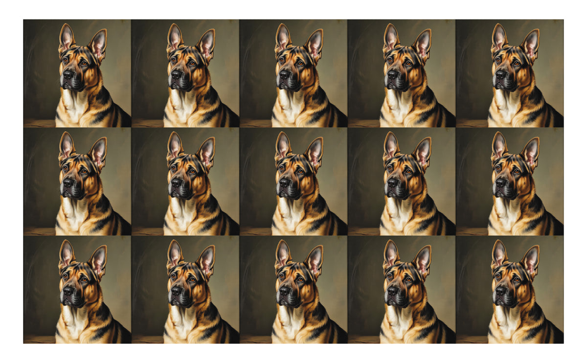DecoCraft - Scenic Tiles Series - Oil Painting Pets - German Shepherd