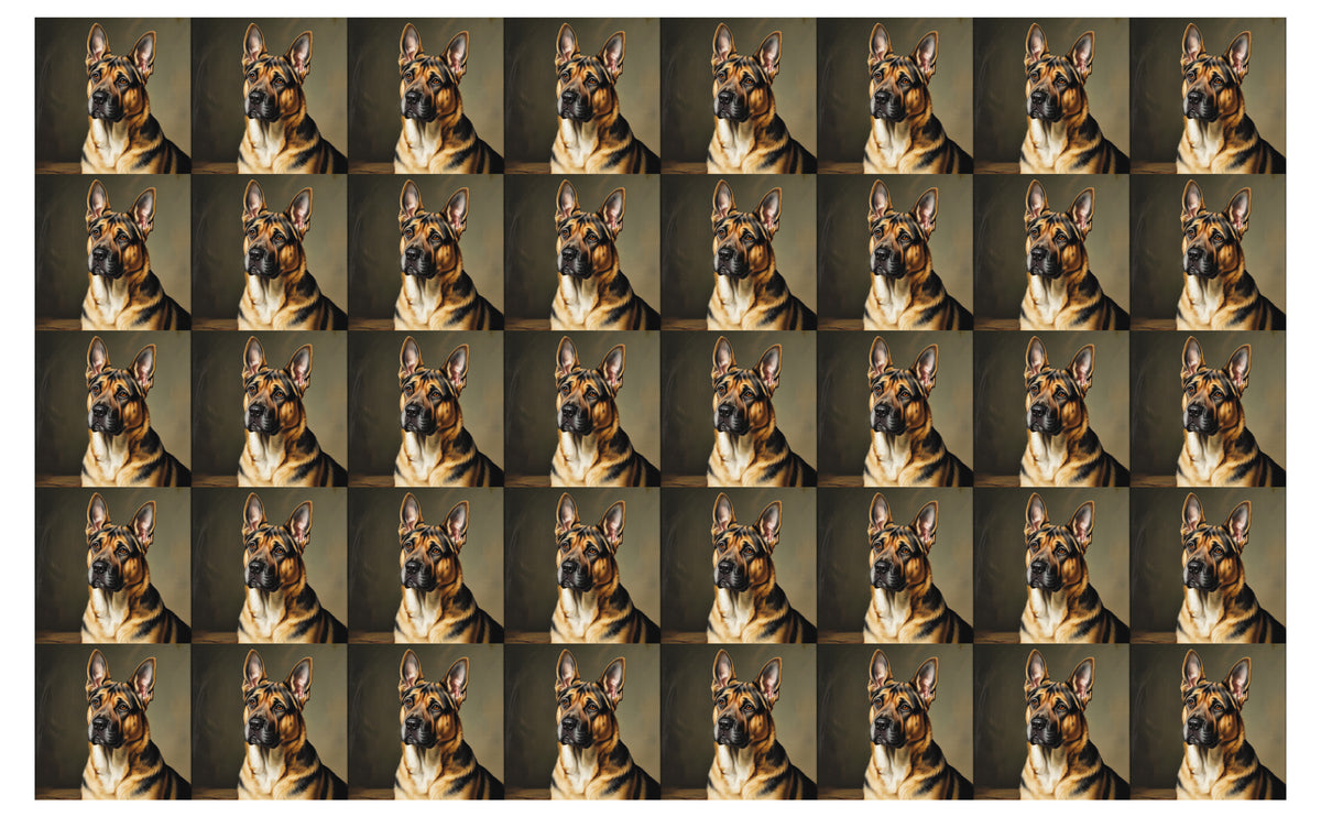 DecoCraft - Scenic Tiles Series - Oil Painting Pets - German Shepherd