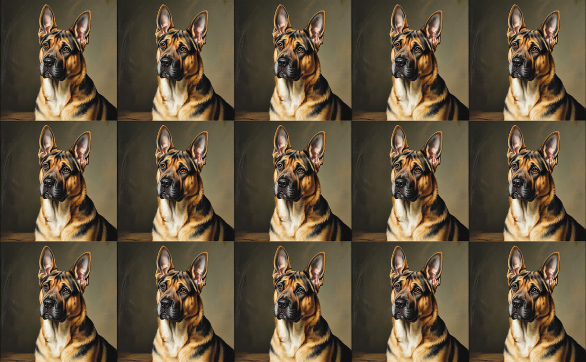 DecoCraft - Scenic Tiles Series - Oil Painting Pets - German Shepherd