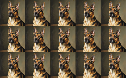 DecoCraft - Scenic Tiles Series - Oil Painting Pets - German Shepherd