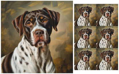 DecoCraft - Scenic Tiles Series - Oil Painting Pets - German Shorthaired Pointer