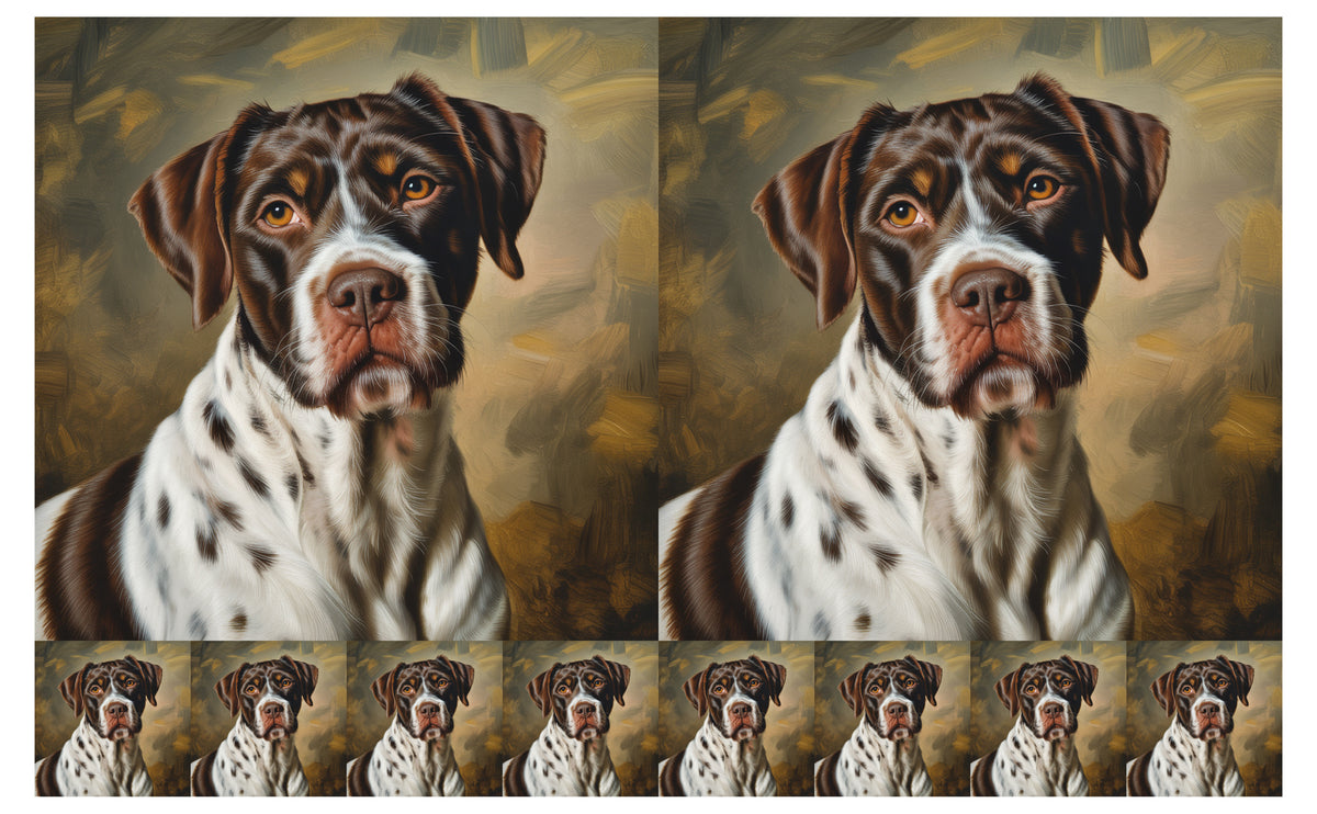 DecoCraft - Scenic Tiles Series - Oil Painting Pets - German Shorthaired Pointer