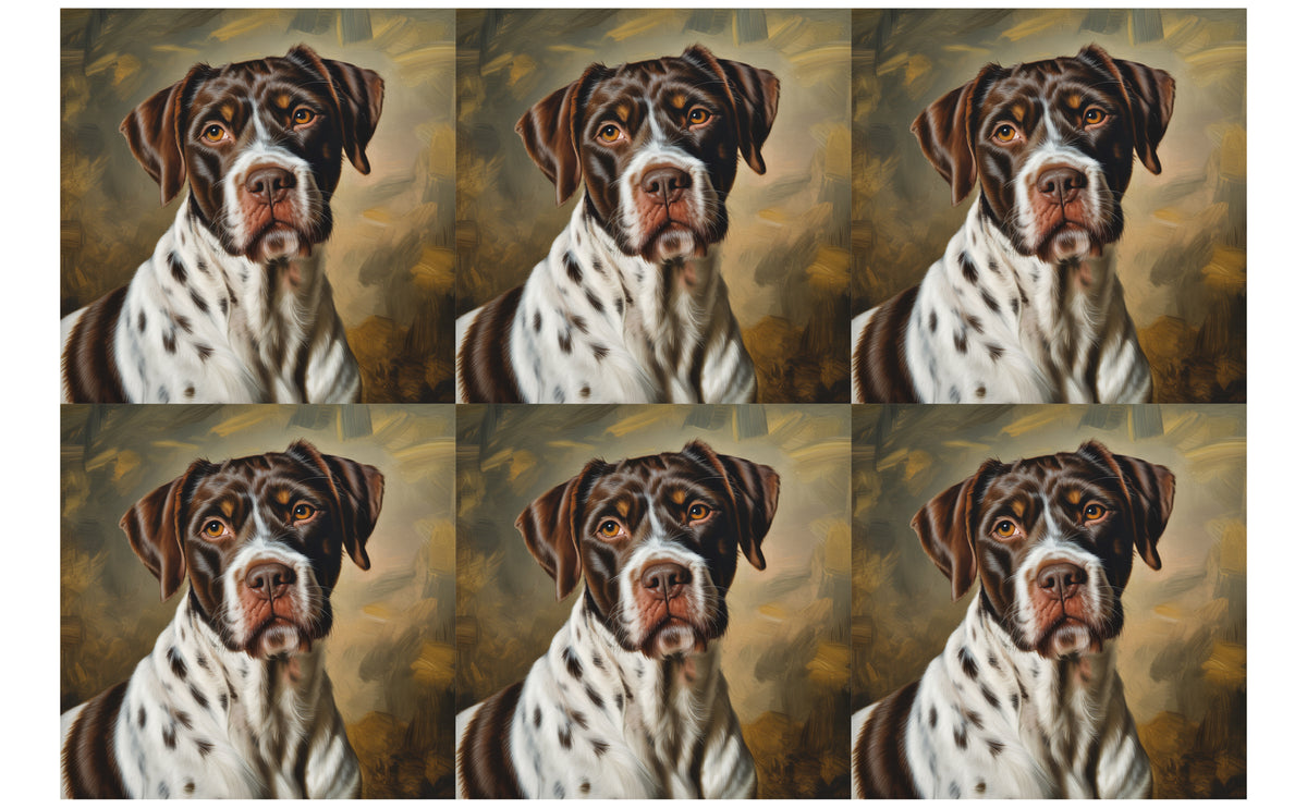 DecoCraft - Scenic Tiles Series - Oil Painting Pets - German Shorthaired Pointer