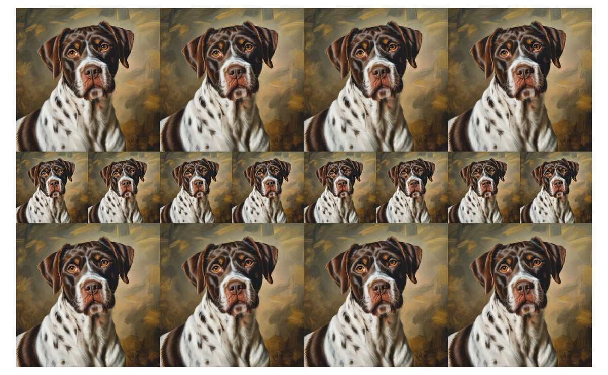 DecoCraft - Scenic Tiles Series - Oil Painting Pets - German Shorthaired Pointer