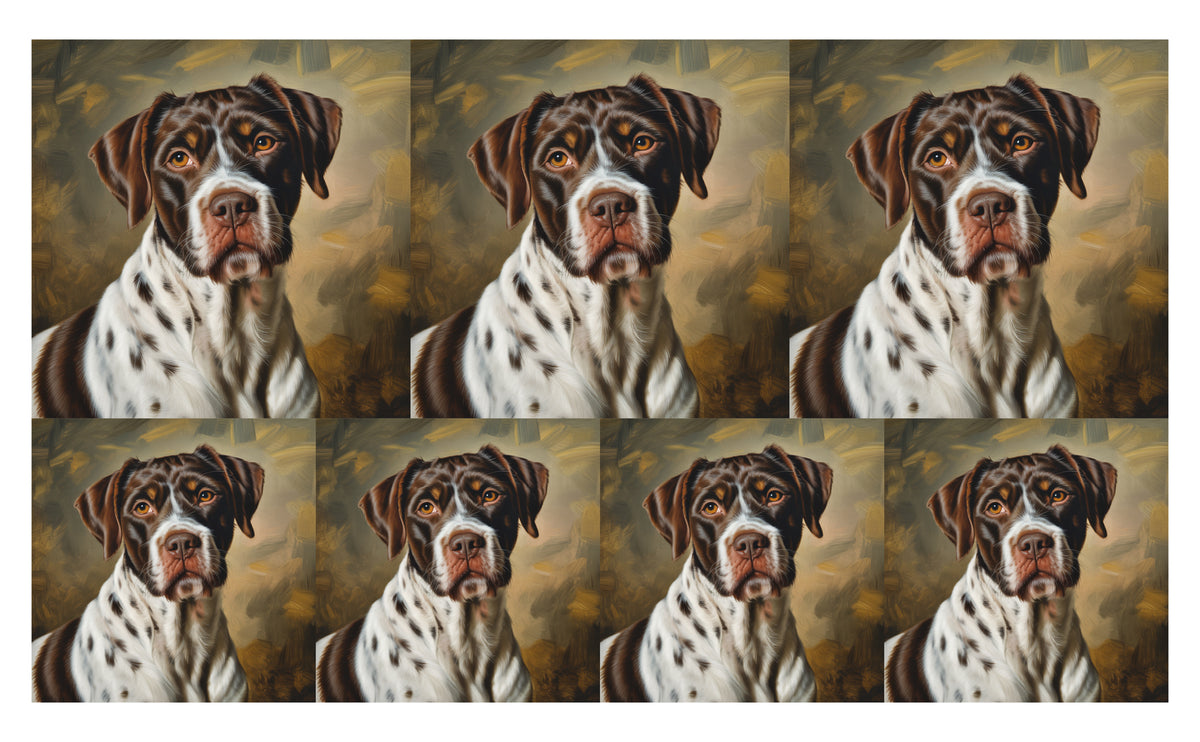 DecoCraft - Scenic Tiles Series - Oil Painting Pets - German Shorthaired Pointer