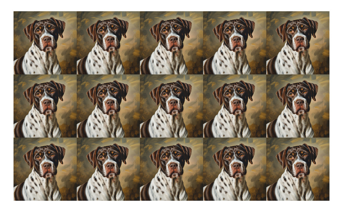 DecoCraft - Scenic Tiles Series - Oil Painting Pets - German Shorthaired Pointer