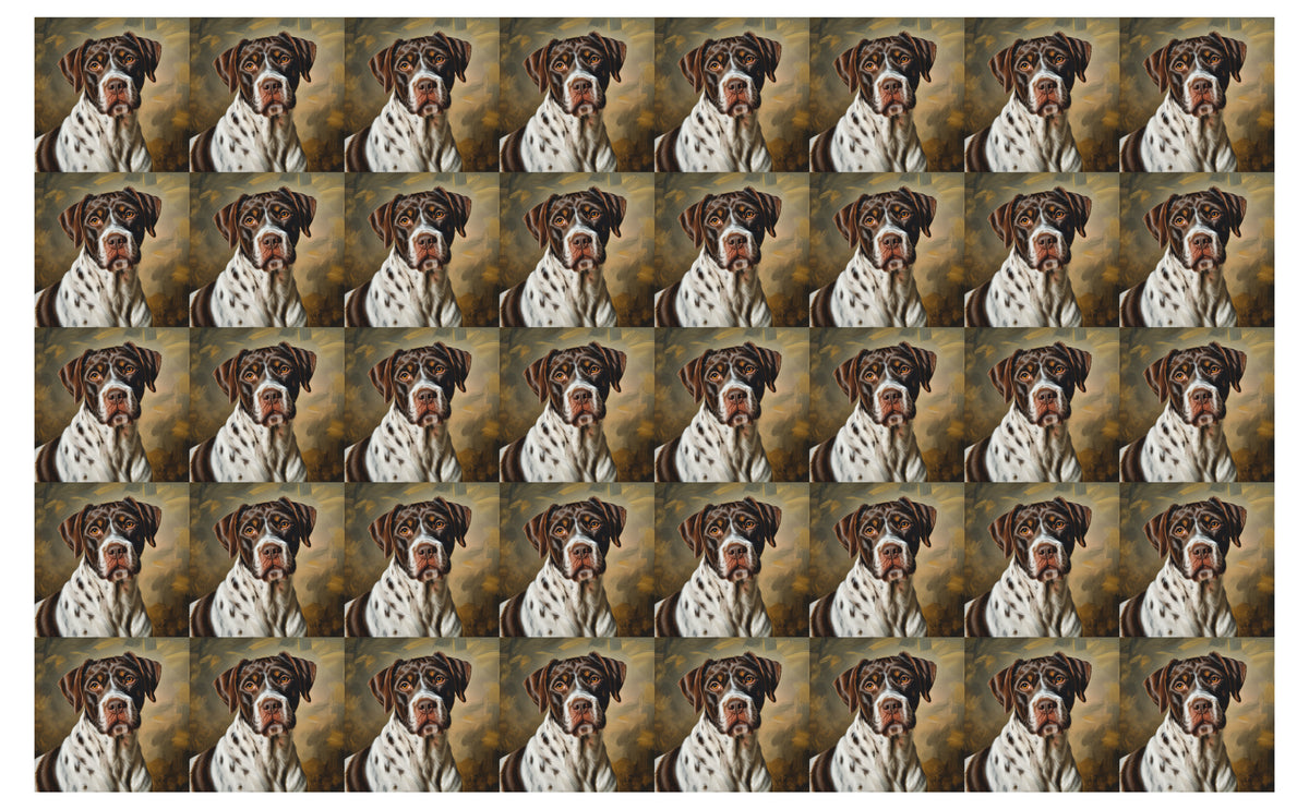 DecoCraft - Scenic Tiles Series - Oil Painting Pets - German Shorthaired Pointer