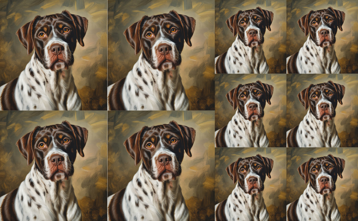 DecoCraft - Scenic Tiles Series - Oil Painting Pets - German Shorthaired Pointer