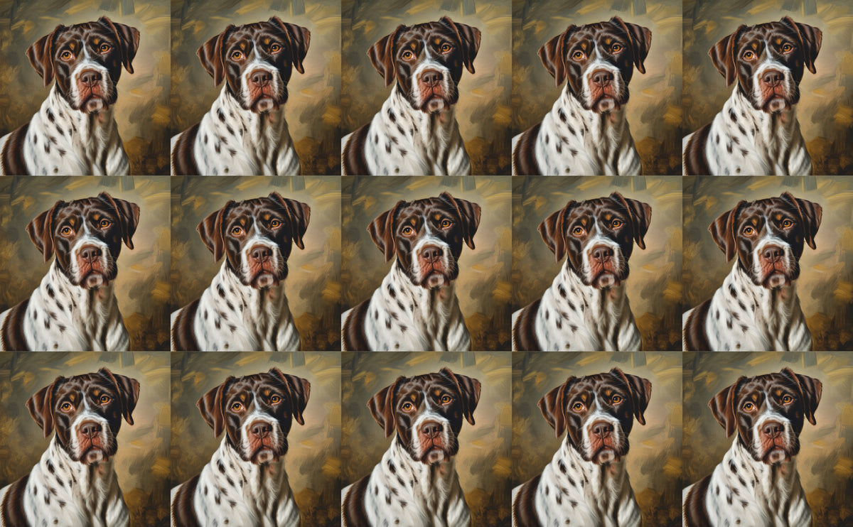 DecoCraft - Scenic Tiles Series - Oil Painting Pets - German Shorthaired Pointer