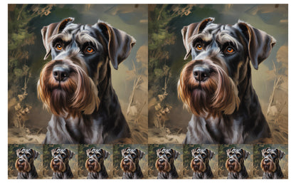 DecoCraft - Scenic Tiles Series - Oil Painting Pets - Giant Schnauzer