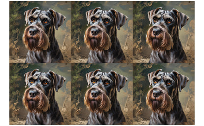 DecoCraft - Scenic Tiles Series - Oil Painting Pets - Giant Schnauzer