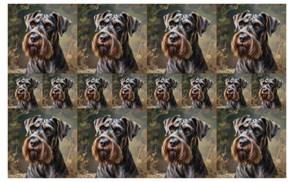 DecoCraft - Scenic Tiles Series - Oil Painting Pets - Giant Schnauzer