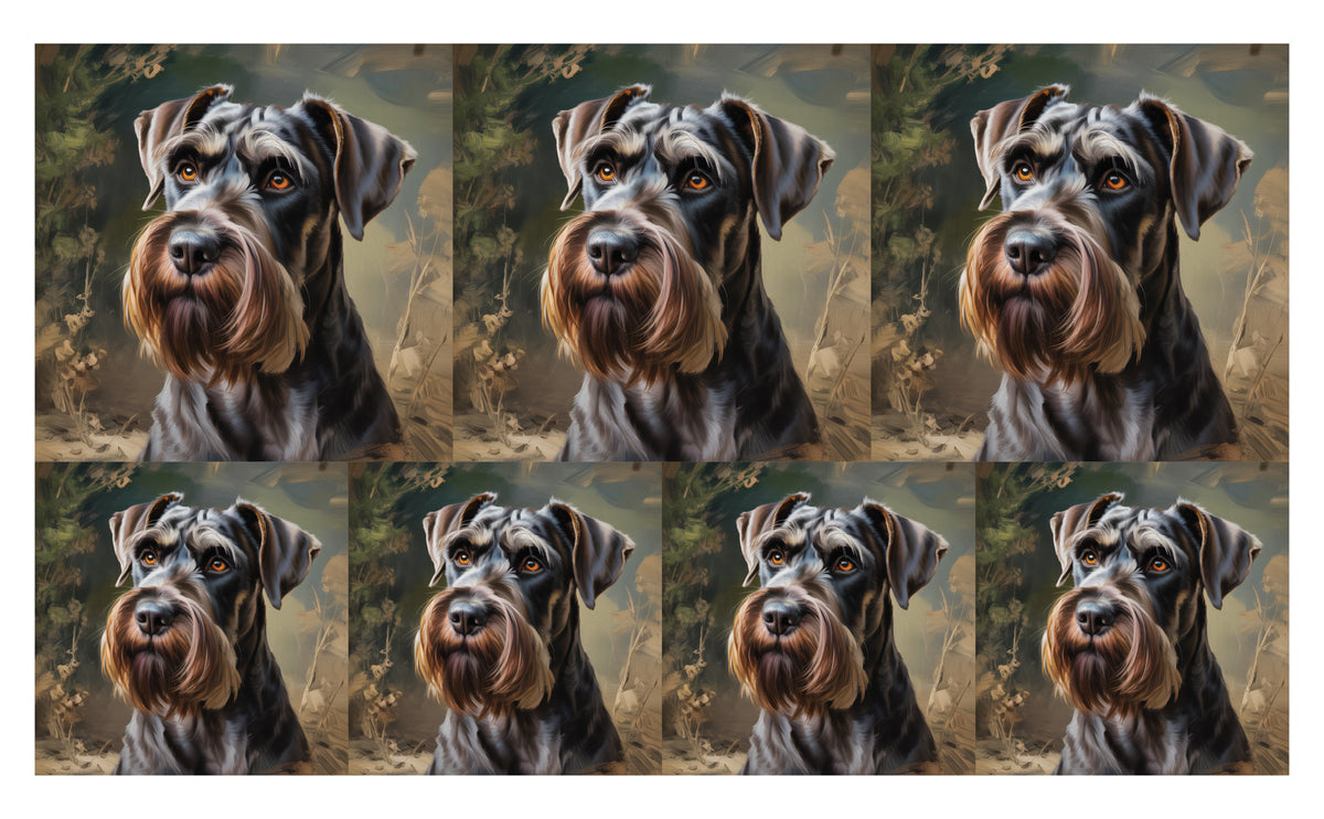 DecoCraft - Scenic Tiles Series - Oil Painting Pets - Giant Schnauzer