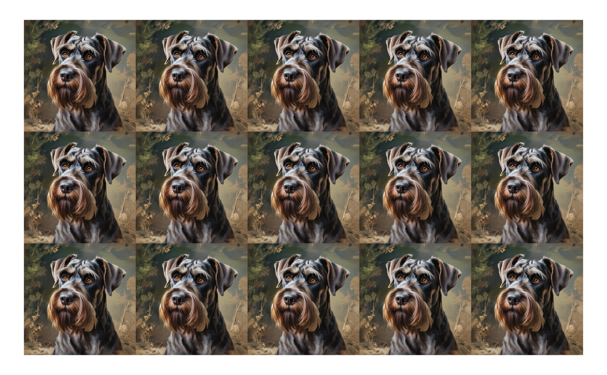 DecoCraft - Scenic Tiles Series - Oil Painting Pets - Giant Schnauzer