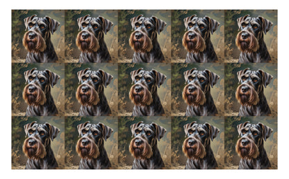 DecoCraft - Scenic Tiles Series - Oil Painting Pets - Giant Schnauzer