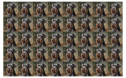 DecoCraft - Scenic Tiles Series - Oil Painting Pets - Giant Schnauzer