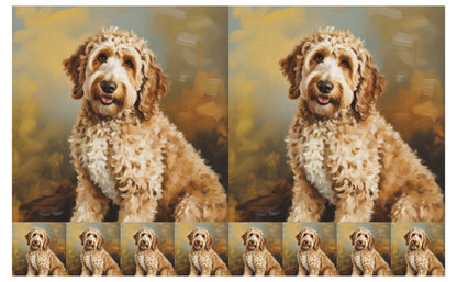 DecoCraft - Scenic Tiles Series - Oil Painting Pets - Golden Doodle