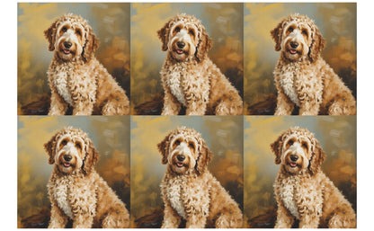 DecoCraft - Scenic Tiles Series - Oil Painting Pets - Golden Doodle