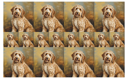 DecoCraft - Scenic Tiles Series - Oil Painting Pets - Golden Doodle