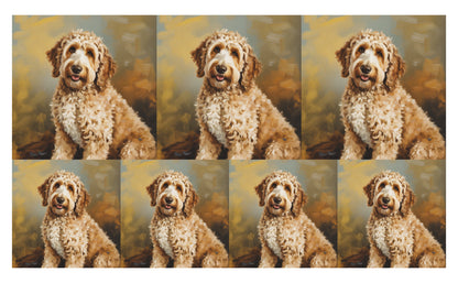DecoCraft - Scenic Tiles Series - Oil Painting Pets - Golden Doodle