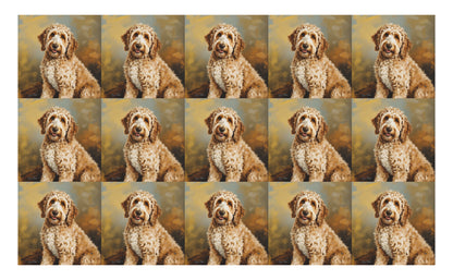 DecoCraft - Scenic Tiles Series - Oil Painting Pets - Golden Doodle