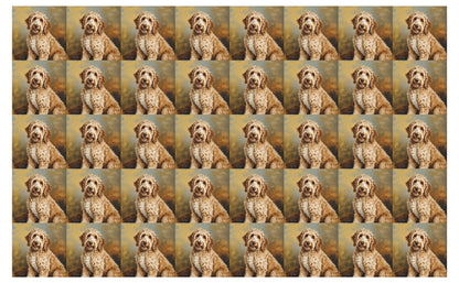 DecoCraft - Scenic Tiles Series - Oil Painting Pets - Golden Doodle