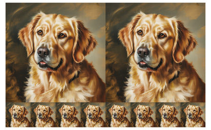 DecoCraft - Scenic Tiles Series - Oil Painting Pets - Golden Retriever