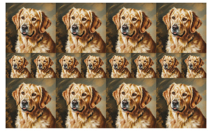 DecoCraft - Scenic Tiles Series - Oil Painting Pets - Golden Retriever