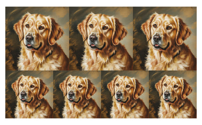 DecoCraft - Scenic Tiles Series - Oil Painting Pets - Golden Retriever
