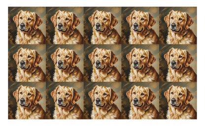 DecoCraft - Scenic Tiles Series - Oil Painting Pets - Golden Retriever