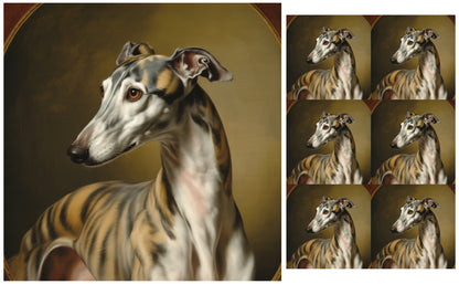 DecoCraft - Scenic Tiles Series - Oil Painting Pets - Greyhound