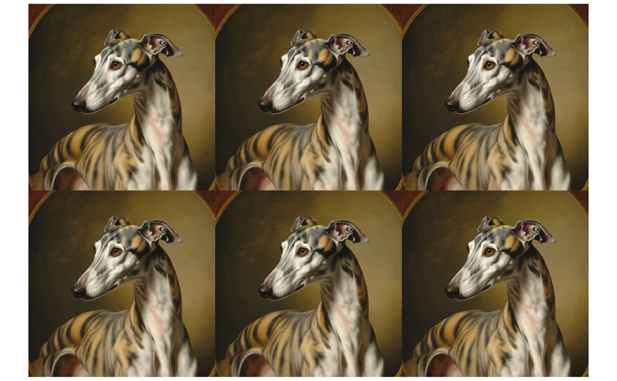 DecoCraft - Scenic Tiles Series - Oil Painting Pets - Greyhound