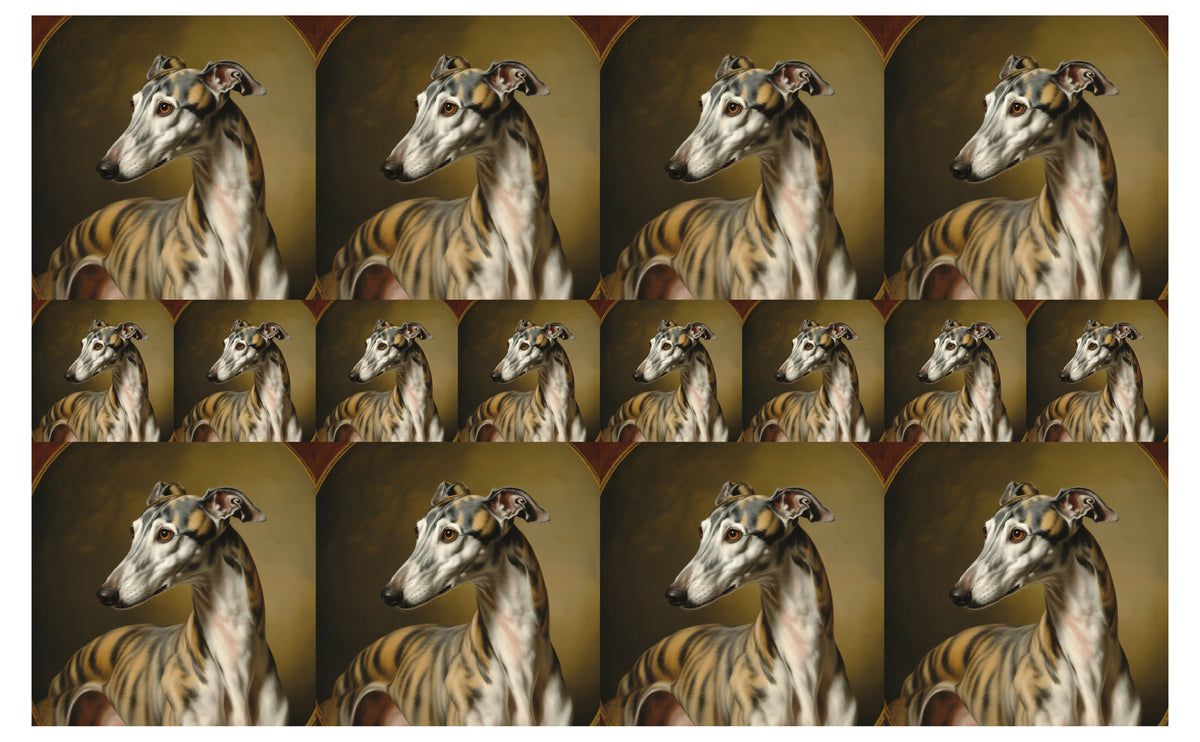 DecoCraft - Scenic Tiles Series - Oil Painting Pets - Greyhound